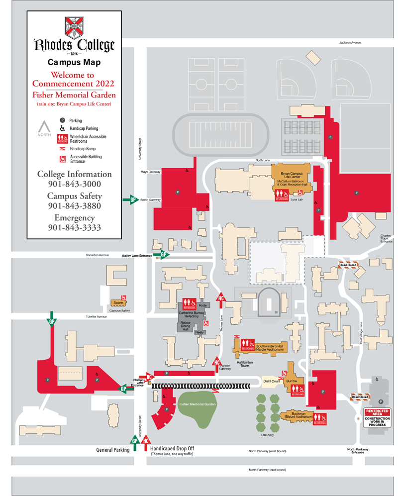 Commencement Parking | Rhodes College